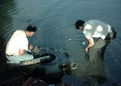 Repair floating fountain for pond