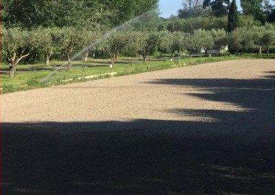 Arrosage automatique d'une carrière à chevaux